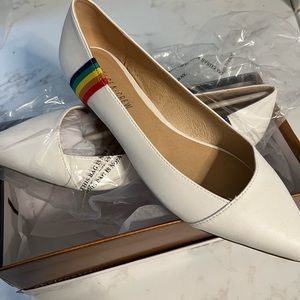 Size 41 US 10 UK 8 ModCloth women’s shoes white with rainbows
